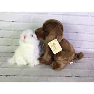 Aurora World Miyoni Unlikely Friends Chocolate Lab Angora Kitten Plush Stuffed